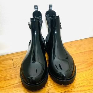 Igor Women's Glossy Black Chelsea Rain Boots
